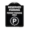 Signmission Reserved Parking Permit Parking W/ Heavy-Gauge Aluminum Architectural Sign, 24" x 18", BW-1824-23143 A-DES-BW-1824-23143 - alternate 1